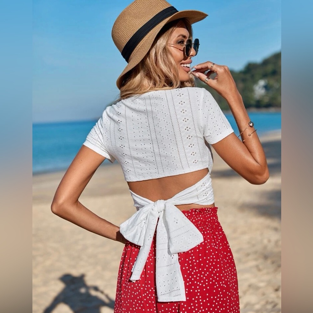 Tie back crop top